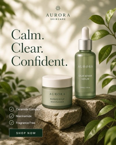 Calm Renew Serum ad