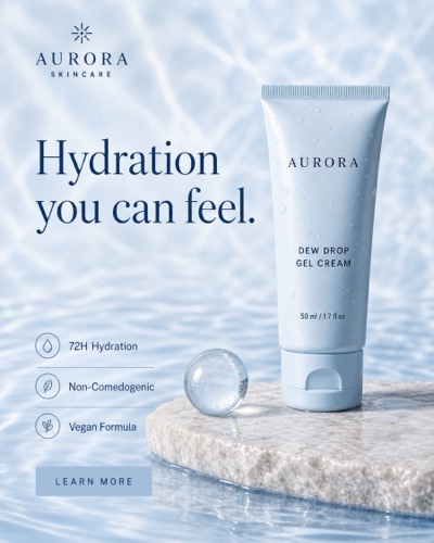 Aurora blue hydration creative